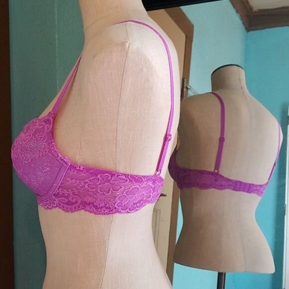 Victoria's Secret Bra Dream Angels Lined Demi Lace Pink WOMEN'S WOMAN'S Size 32C - Picture 4 of 7